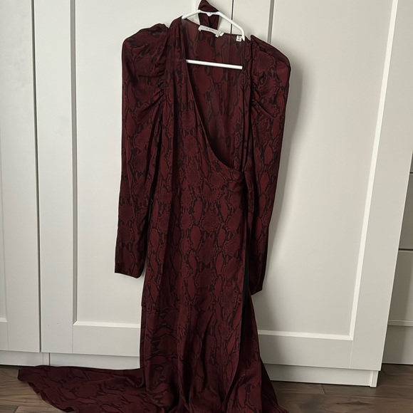 A.L.C. Tianna snakeskin wrap dress 8 - Picture 2 of 4